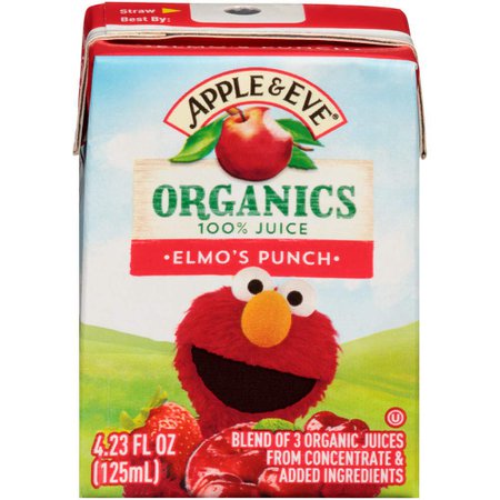 Apple & Eve Sesame Street Organics, Elmo's Punch, 4.23 Fluid-oz, 8 Count - Walmart.com - Walmart.com