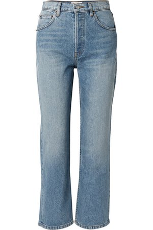 Reformation | Cynthia cropped high-rise straight-leg jeans | NET-A-PORTER.COM