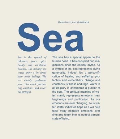 blue text "sea"