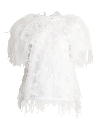 Valentino Feather Jersey T-Shirt