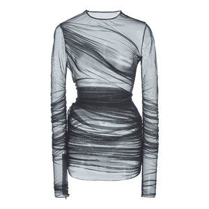 Ruched Tulle Mini Dress by Versace | Moda Operandi