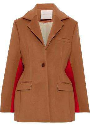 Two-tone Wool And Cashmere-blend Felt Coat