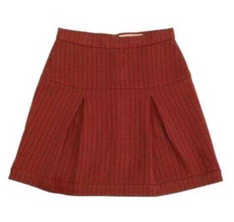 red corduroy skirt