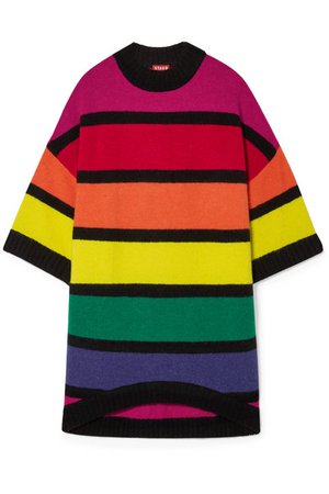STAUD | Shawn oversized striped knitted sweater | NET-A-PORTER.COM