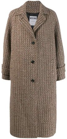 single-breasted woven coat