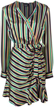 multicoloured striped dress