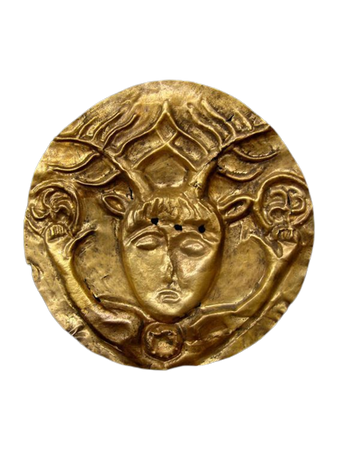 1 centuryt BC Celtic Gold Phalera with Cernunnos, 1st Century  BC