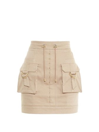 Cargo-pocket drawstring mini skirt | Balmain