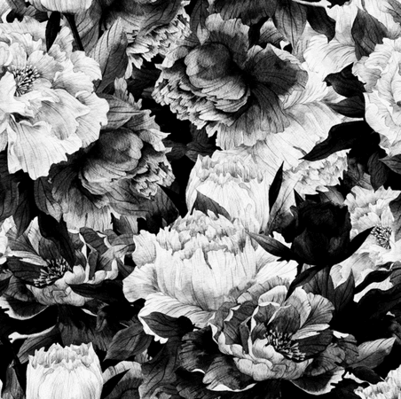 Monochrome Floral Wallpaper (Self-Adhesive) – Rocky Mountain Decals