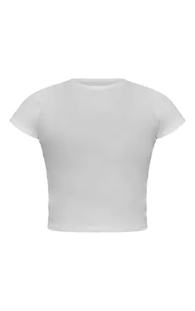 Petite White Basic Cotton Short Sleeve T Shirt | PrettyLittleThing USA