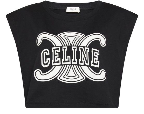 Women's Celine Triomphe top in cotton jersey | CELINE | 24S