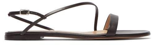 Manhattan Leather Slingback Sandals - Womens - Dark Brown