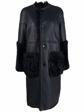 Shop Marni reversible shearling coat with Express Delivery - FARFETCH
