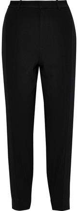 Canvas-trimmed Crepe Tapered Pants