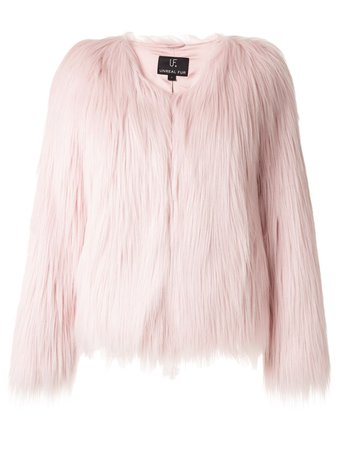 Shop pink Unreal Fur faux fur short jacket with Express Delivery - Farfetch