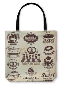 Tote Bag, Collection Of Vintage Retro Bakery Logo Badges And Labels – Rockin Docks Deluxephotos
