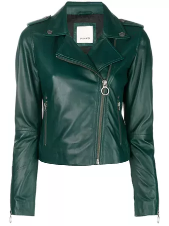 Pinko Zipped Leather Jacket - Farfetch