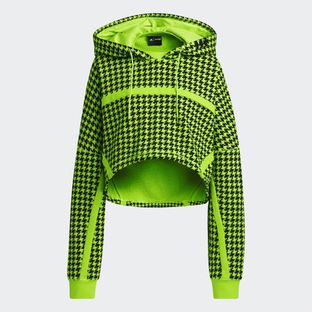 adidas Allover Print Cropped Hoodie - Green | adidas US