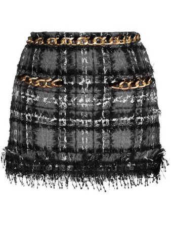 Balmain sequin tweed mini skirt
