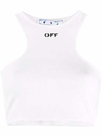 Off-White Ribbed logo-print Vest - Farfetch