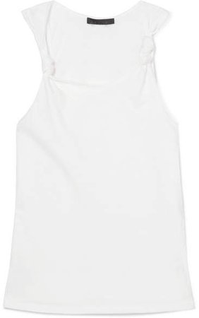 The Range - Knotted Cotton-jersey Tank - White