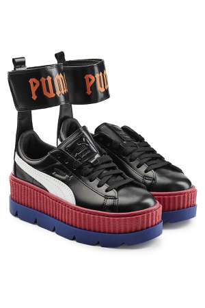Ankle Strap Leather Creeper Sneakers Gr. UK 5