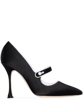 Shop black & white Manolo Blahnik x Browns 50 Martini 105mm pumps with Express Delivery - Farfetch