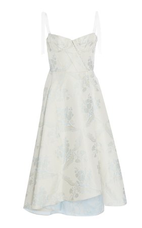 Orsola Floral-Jacquard Midi Dress by Brock Collection | Moda Operandi