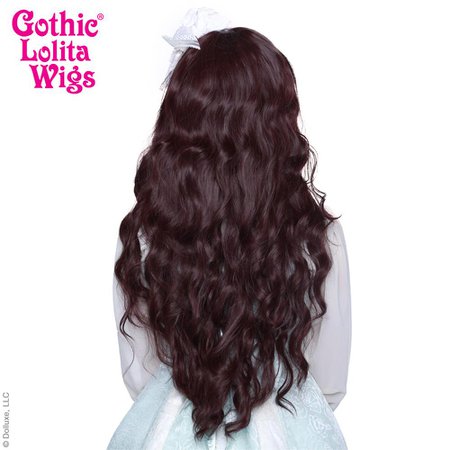 Gothic Lolita Wigs® Classic Wavy Mermaid Lolita™ Collection - Black Mahogany Burgundy – Dolluxe®