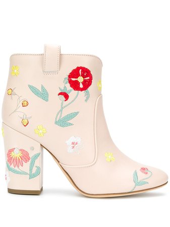 Laurence Dacade floral embroidered ankle boots SS19 - Shop Online Now - Fast AU Delivery