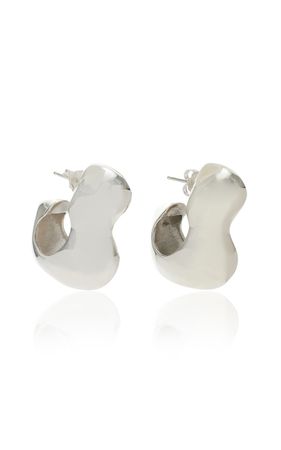 Bubble Sterling Silver Hoop Earrings By Agmes | Moda Operandi