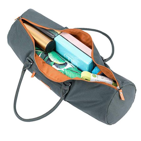 Amazon.com : FODOKO Yoga Mat Bag Large Canvas Yoga Mat Tote Gym Duffle Bag Sling Carrier with Zippers and Pockets : Sports & Outdoors