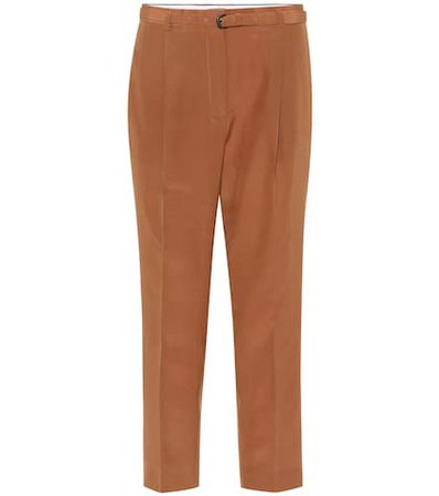Belted silk pants