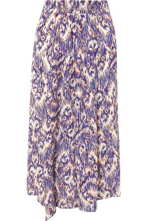 Isabel Marant Étoile | Yeba asymmetric printed silk crepe de chine midi skirt | NET-A-PORTER.COM