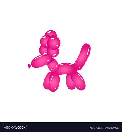 Pink Balloon Poodle Royalty Free Vector Image - VectorStock