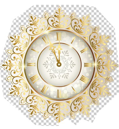 Gold Clock Deco