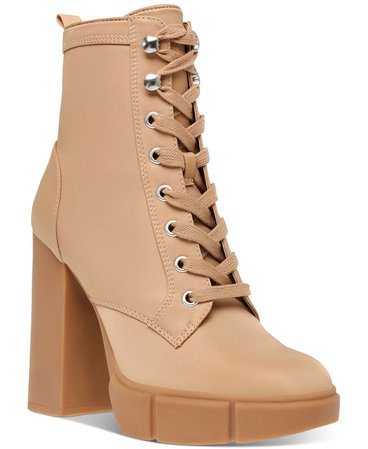 Steve Madden Women's Hani Lace-Up High-Heeled Booties & Reviews - Booties - Shoes - Macy's