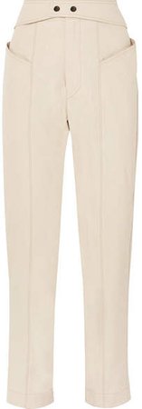 Lixy Cotton-twill Tapered Pants - Beige