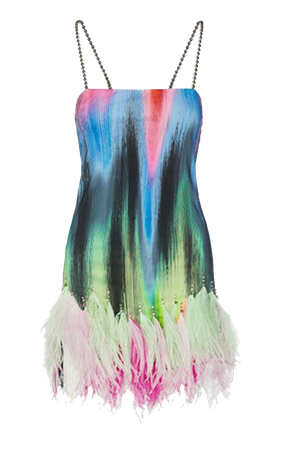 @lollialand- rainbow feather dress
