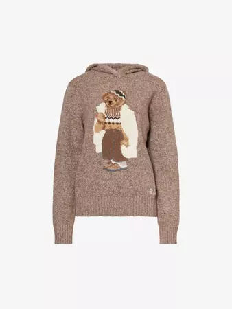 POLO RALPH LAUREN - Polo Bear graphic-intarsia wool and cashmere-blend hoody | Selfridges.com