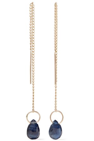 MELISSA JOY MANNING 14-karat gold sapphire earrings