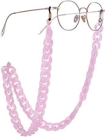 Amazon.com: EUEAVAN Fashion Twist Link Acrylic Eyeglass Chain Marble Texture Sunglasses Holder Eyewear Retainer Strap for Women (Pink): Jewelry