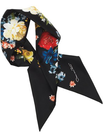 Oscar de la Renta, floral-print scarf