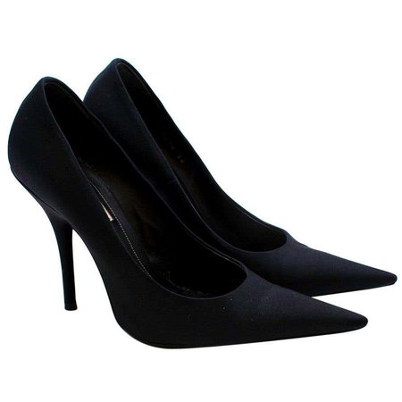 Balenciaga Black Jersey Knife Pumps - Size US 36.5 For Sale at 1stDibs
