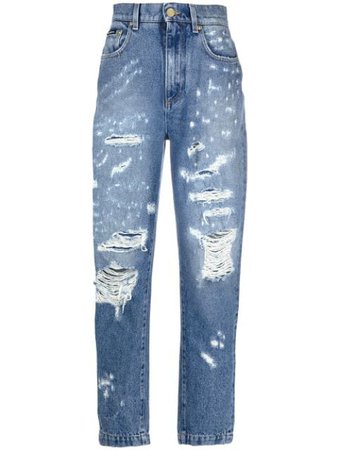 Dolce & Gabbana Ripped Tapered Jeans - Farfetch