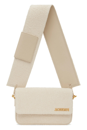 cream / white purse
