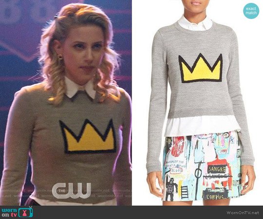 WornOnTV: Betty’s crown sweater on Riverdale | Lili Reinhart | Clothes and Wardrobe from TV