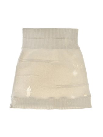 Helmut Lang Distressed Knit Mini Skirt | SaksFifthAvenue