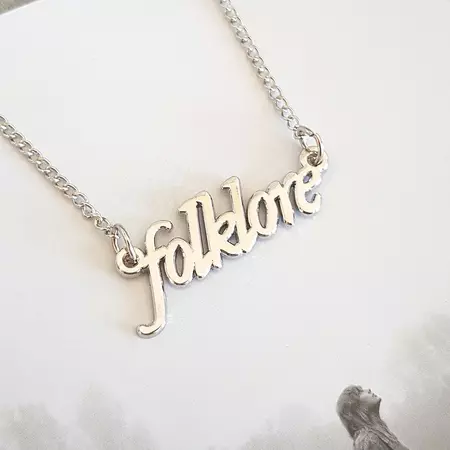 Folklore Text Necklace | gemma rose pins