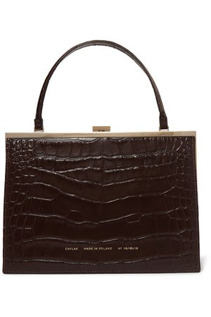 Chylak | Vintage Clasp croc-effect leather tote | NET-A-PORTER.COM